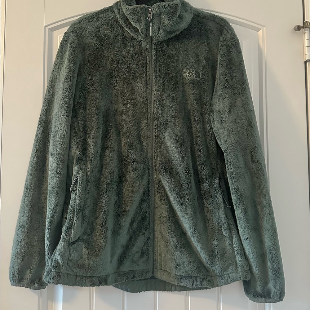 The North Face Women’s Plush Full-Zip Jacket — Sage Green Sz XL soft & cozy